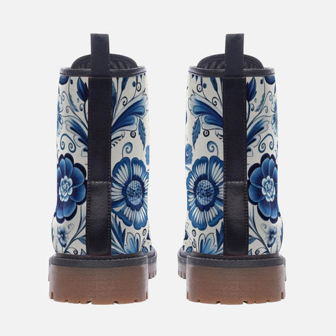 China Blue Vegan Leather Lightweight boots MT - Books Worth Keeping